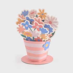 Mr.Wonderful - Postal ramo de flores - You deserve an entire garden. Mum, I love you! - Postal en 3 dimensiones que simula un