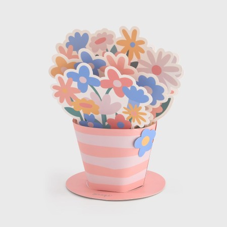 Mr.Wonderful - Postal ramo de flores - You deserve an entire garden. Mum, I love you! - Postal en 3 dimensiones que simula un