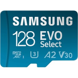 Samsung EVO Select (2024) Tarjeta microSD + Adaptador SD, 128 GB, Tarjeta de Memoria para Smartphone y Tablet, UHS-I U3, 4K UHD,