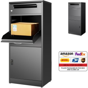 Buzón para exteriores, caja grande para paquetes con cerradura de combinación, buzón de acero inoxidable con función impermeable
