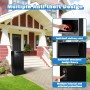 Buzón para exteriores, caja grande para paquetes con cerradura de combinación, buzón de acero inoxidable con función impermeable