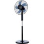 Jocca - 45W Standing Fan | 3 Speeds| Round Base| Diameter 40 cm| Adjustable Height 125 cm| 5 Blades| Quiet| Black| Noise 53