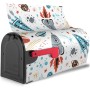 Funda magnética para buzón de correo con estampado de cohetes de dibujos animados, protector de buzón, resistente a la