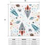 Funda magnética para buzón de correo con estampado de cohetes de dibujos animados, protector de buzón, resistente a la