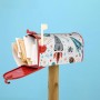 Funda magnética para buzón de correo con estampado de cohetes de dibujos animados, protector de buzón, resistente a la