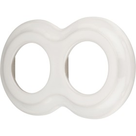 Porcelana Retro Curve Marco de 2 vías, serie PR1, color blanco