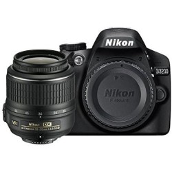 Nikon D3200 Digital SLR with 18-55mm VR II Lens Kit - Black (24.2 MP) 3.0 inch LCD (Certified Refurbished)
