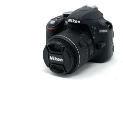 Nikon D3300 - Cámara réflex digital de 24.2 Mp (Pantalla 3", estabilizador óptico, vídeo Full HD), negro - kit cuerpo con