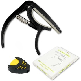 IÑAKI MUÑOZ ® Cejilla para Guitarra Acústica, Eléctrica y Española + Porta Púas de Regalo + 5 púas de Regalo | Capo Profesional