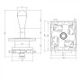 EG Starts American Style Arcade Competition 8 Way Switchable 2 Pin Bat Control Lever Elliptical Handle 0.187 Inch (4.8mm) 8-Way