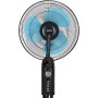 Jocca - Portable Folding Fan with Remote Control and 7200mAh Battery, 3 Speeds, Adjustable Height 36-97.5 cm, USB Rechargeable,