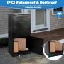 Buzón para exteriores, caja grande para paquetes con cerradura de combinación, buzón de acero inoxidable con función impermeable