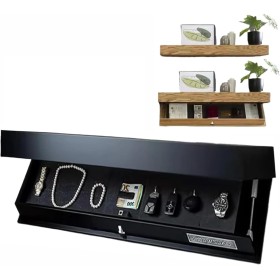 Caja fuerte flotante oculta for armas, estante de diseño con compartimento secreto, solución de almacenamiento montada en la