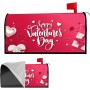 Valentine's Day Mailbox Covers, Impermeable Mail Drop Protection, 20,87 x 18,11 in Colorful Heart Design, Decorative Postbox