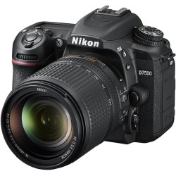 Nikkon D7500 - Cámara réflex digital de 20.9 Mp (pantalla LCD 3.2", 4K/UHD, SnapBridge, Bluetooth, Wifi) color negro - kit con