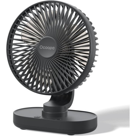 OCOOPA Silent USB Fan, 16cm Oscillating Desktop Fan with Rechargeable Battery 4000mAh, Portable, 4 Speeds for Home, Kitchen,