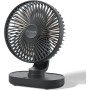 OCOOPA Silent USB Fan, 16cm Oscillating Desktop Fan with Rechargeable Battery 4000mAh, Portable, 4 Speeds for Home, Kitchen,