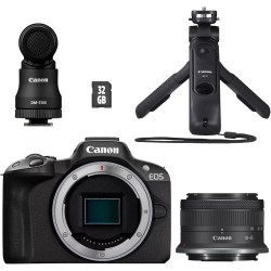 Canon EOS R50 Cámara Mirrorless – Kit para Creadores de Contenido | Cámara APS-C 4K con Wi-Fi y Bluetooth | Compacta, Ideal para