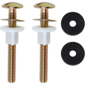 TPZORJX 2Pcs tornillos para asiento de inodoro, tornillos de repuesto para asiento de inodoro con tuercas de plástico y