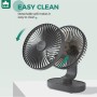 OCOOPA Silent USB Fan, 16cm Oscillating Desktop Fan with Rechargeable Battery 4000mAh, Portable, 4 Speeds for Home, Kitchen,