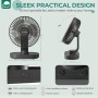 OCOOPA Silent USB Fan, 16cm Oscillating Desktop Fan with Rechargeable Battery 4000mAh, Portable, 4 Speeds for Home, Kitchen,