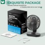 OCOOPA Silent USB Fan, 16cm Oscillating Desktop Fan with Rechargeable Battery 4000mAh, Portable, 4 Speeds for Home, Kitchen,
