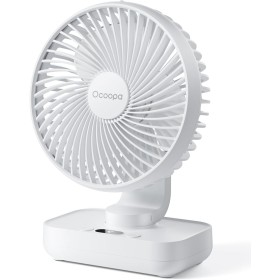 OCOOPA Silent USB Fan, 16cm Oscillating Desktop Fan and Rechargeable Battery 4000mAh, Portable Table Fan, 4 Speeds for Home,
