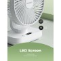 OCOOPA Silent USB Fan, 16cm Oscillating Desktop Fan and Rechargeable Battery 4000mAh, Portable Table Fan, 4 Speeds for Home,
