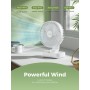 OCOOPA Silent USB Fan, 16cm Oscillating Desktop Fan and Rechargeable Battery 4000mAh, Portable Table Fan, 4 Speeds for Home,