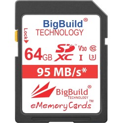 BigBuild Technology Tarjeta de memoria UHS-I U3 de 64 GB para Panasonic Lumix DMC FT30, FT30EF A, FT30EF D, FT30EF K, FZ1000,