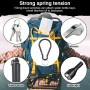 JIYIN Mosquetón grande de 10 cm, 4 unidades de mosquetones grandes, mosquetón negro, llavero para llavero, camping, mochila,