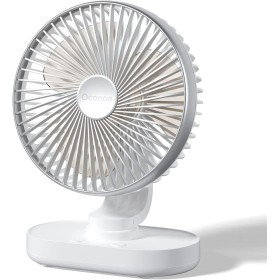 OCOOPA Silent USB Fan, 16cm Oscillating Desktop Fan and Rechargeable Battery 4000mAh, Portable Table Fan, 4 Speeds for Home,