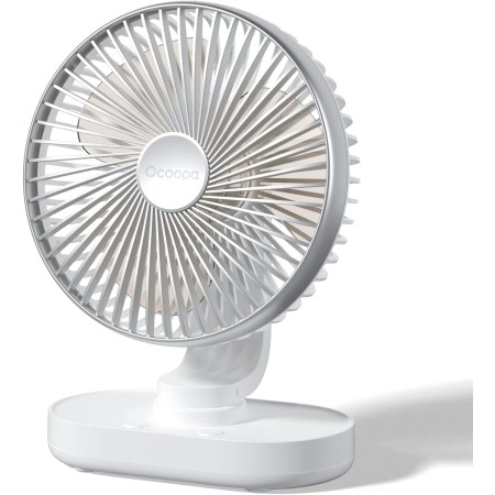 OCOOPA Silent USB Fan, 16cm Oscillating Desktop Fan and Rechargeable Battery 4000mAh, Portable Table Fan, 4 Speeds for Home,