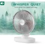 OCOOPA Silent USB Fan, 16cm Oscillating Desktop Fan and Rechargeable Battery 4000mAh, Portable Table Fan, 4 Speeds for Home,