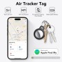 Air Tracker Tags 4 Pack, Buscador de Objetos Bluetooth Funciona con Buscar Apple (sólo iOS), Localizador Bluetooth, Rastreador