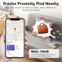 Air Tracker Tags 4 Pack, Buscador de Objetos Bluetooth Funciona con Buscar Apple (sólo iOS), Localizador Bluetooth, Rastreador