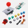 Tbest Kit de Joystick de Arcade DIY, Placa de Circuito, Joystick USB para PC, Botones Iluminados, Controlador de Juego Arcade