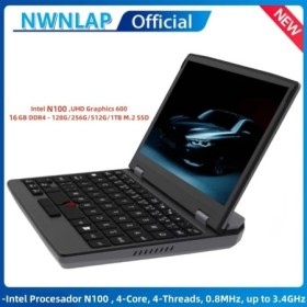 Mini ordenador portátil Intel N100 de 7 pulgadas, pantalla táctil, Net