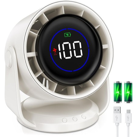 PALATALA USB Desk Fan, Portable Silent Fan, 3 Speed Settings, Perfect for Desks, Bedrooms & Offices