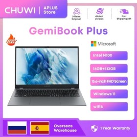 CHUWI GemiBook Plus Laptop 15.6" Gráficos Intel N100 para portátiles d