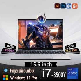 Portátil ultrafino de 15,6 pulgadas Intel Core i7 8500Y portátil 16GB 