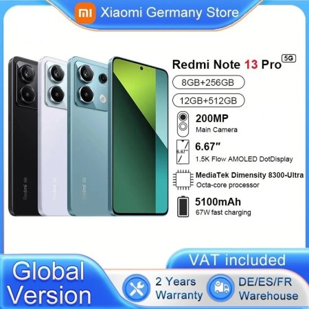 Versión Global Xiaomi Redmi Note 13 Pro 5G Smartphone 6,67 "Pantalla A