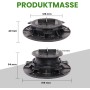 Gartenwelt Riegelsberger Soporte ajustable para placas de terraza, cerámica, piedra, hormigón, azulejos, altura regulable, 40-64