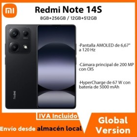 Versión Global Xiaomi Redmi Note 14S MediaTek Helio G99 Ultra 200MP Al