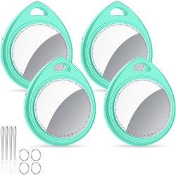 QCOQ® Air Tags 4 Pack Negro 2025, Buscador de Objetos Bluetooth Compatible con Buscar Apple (Sólo iOS), Smart Localizador
