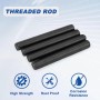 Drenky M6 x 80mm Varilla Roscada Acero Inoxidable VA V2A 10 Piezas Varillas Roscadas Negro Métrica Completa, Pernos Roscados