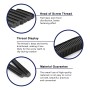 Drenky M6 x 80mm Varilla Roscada Acero Inoxidable VA V2A 10 Piezas Varillas Roscadas Negro Métrica Completa, Pernos Roscados