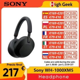 Originales Sony WH-1000XM5 Auriculares inalámbricos con cancelación de