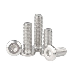 Ctyjia 20 Piezas Tornillo Allen de Acero Inoxidable 304, M5 x 12mm Tornillo de Cabeza Plana Hexagonal, Tornillos Hexagonal,