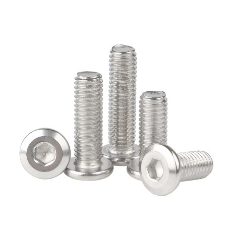 Ctyjia 20 Piezas Tornillo Allen de Acero Inoxidable 304, M5 x 12mm Tornillo de Cabeza Plana Hexagonal, Tornillos Hexagonal,